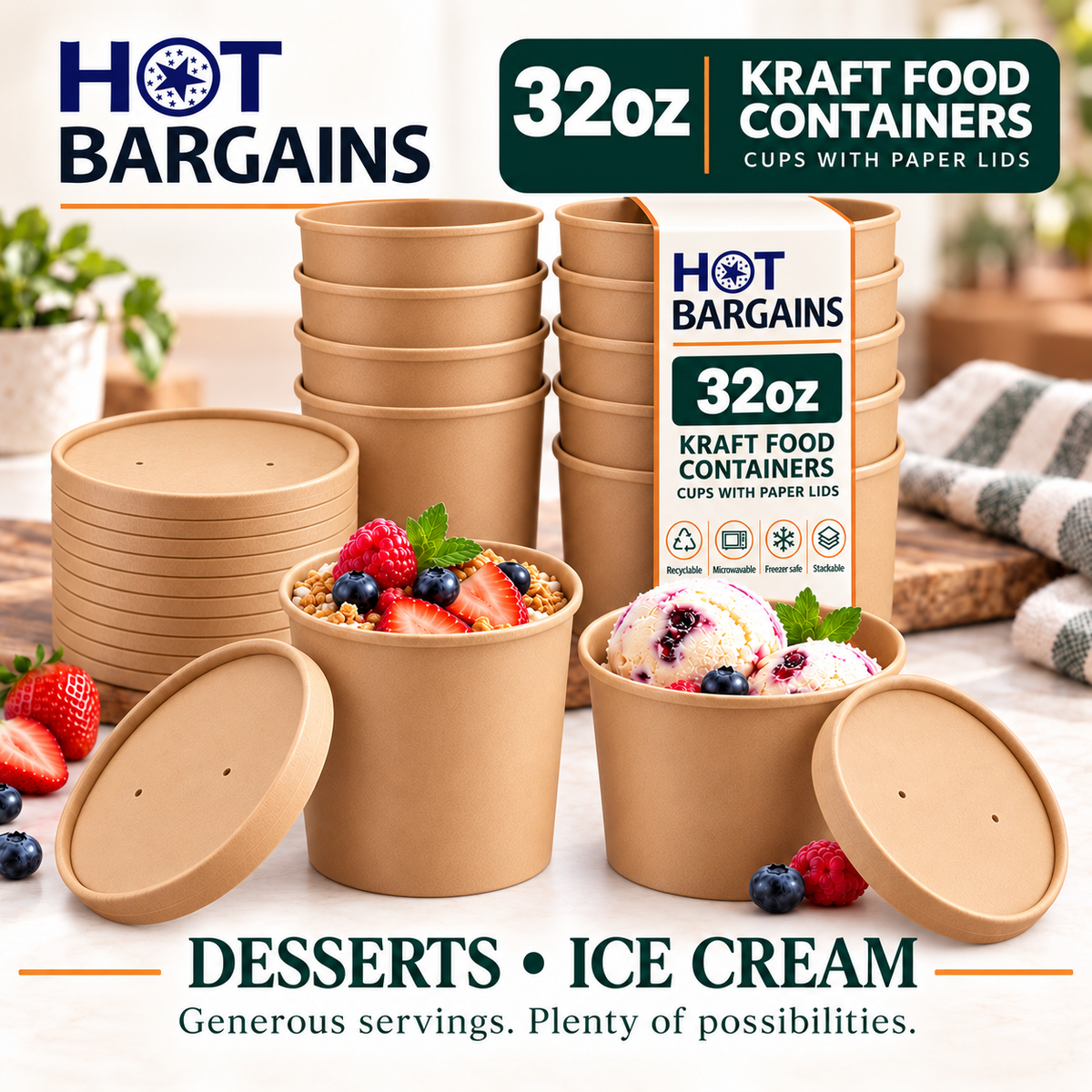 Hot Bargains — 250 x 32oz Brown Soup Cups — photo 4