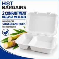 Hot Bargains — 250 x 2 Compartments Bagasse Box — photo 2