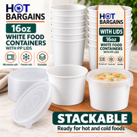 Hot Bargains — 250 x 16oz White Soup Cups + PP Lids — photo 6