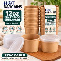 Hot Bargains — 250 x 12oz Brown Soup Cups + PP Lids — photo 6