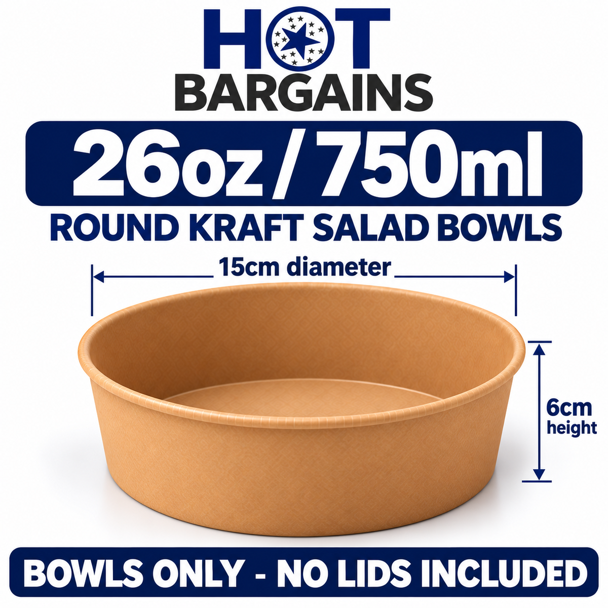 Hot Bargains — 300 x 26oz/750ml Only Salad Containers — photo 3
