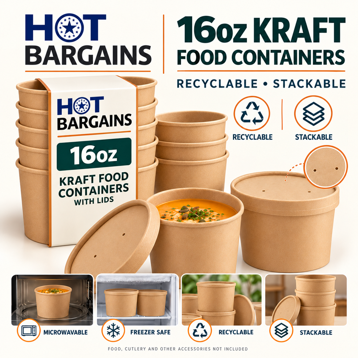 Hot Bargains — 250 x 16oz Brown Soup Cups — photo 6