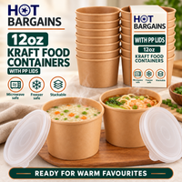 Hot Bargains — 250 x 12oz Brown Soup Cups + PP Lids — photo 3