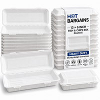 Hot Bargains — 250 X 13 x 6 inch Large FC Bagasse Box