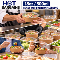 Hot Bargains — 150 X 18oz SALAD BOWL + LIDS — photo 2