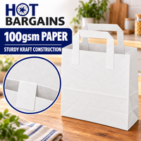 Hot Bargains — 250 X White Flat Handle Paper Bag - Medium — photo 5