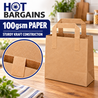 Hot Bargains — 250 X Brown Flat Handle Paper Bag - Small — photo 5
