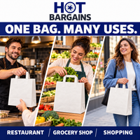 Hot Bargains — 250 X White Flat Handle Paper Bag - Small — photo 7