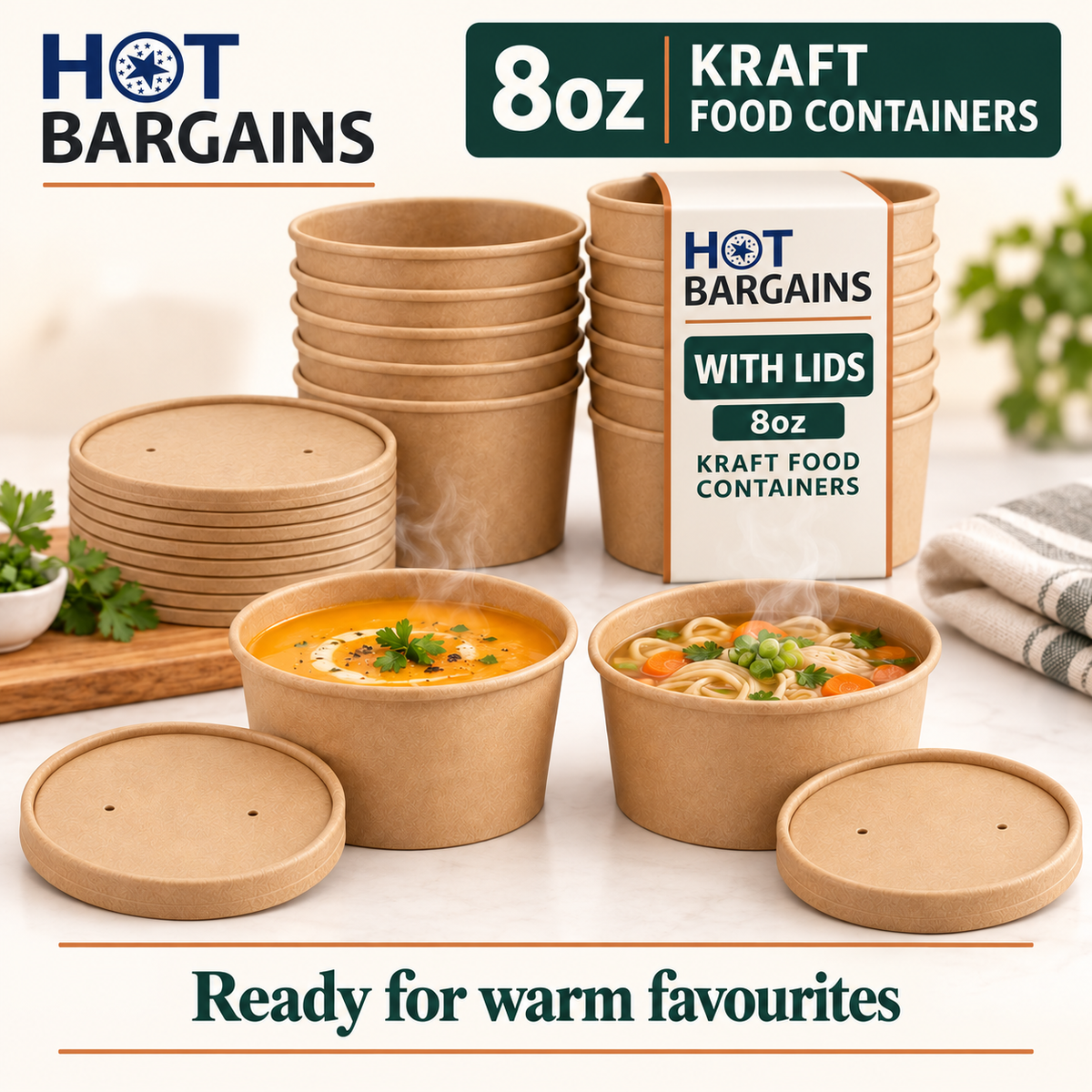 Hot Bargains — 250 x 8oz Brown Soup Cups — photo 3