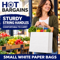Hot Bargains — 250 X White Twisted Paper Bag - Small — photo 3