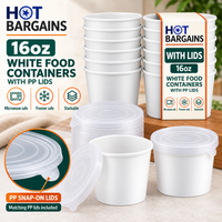 Hot Bargains — 250 x 16oz White Soup Cups + PP Lids — photo 2