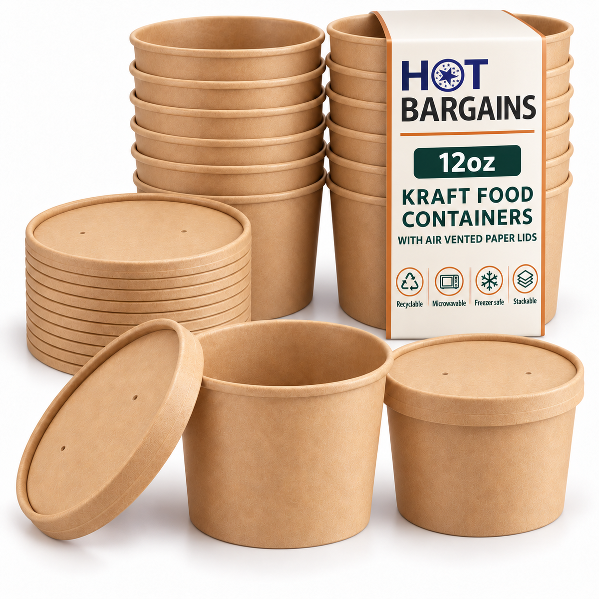Hot Bargains — 250x 12oz Brown Soup Cups