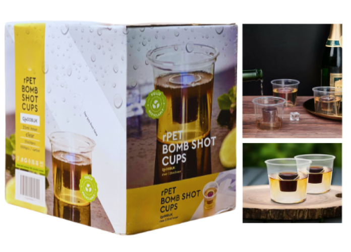 Pack of 1000 Jager Bomb Shot Glasses – 25ml Shot + 100ml Chaser.