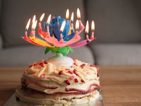 Musical Lotus Flower Birthday Candle – Rotating Candle with Music & Petal Opening