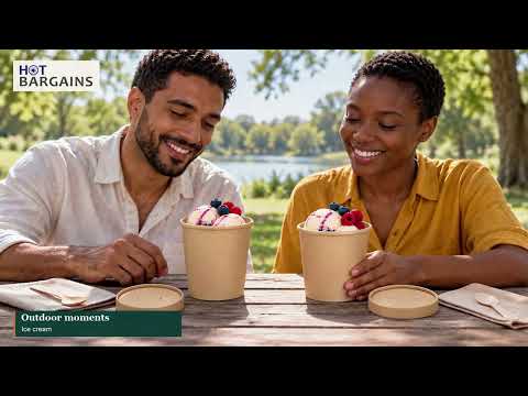 HOT BARGAINS 32oz Brown Soup Cups with Air-Vented Paper Lids