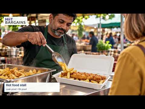 HOT BARGAINS 13 x 6 inch Bagasse Fish and Chips Boxes