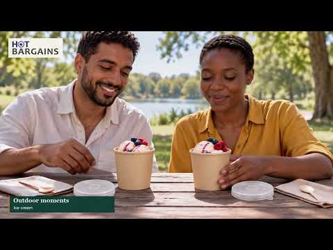 HOT BARGAINS 16oz Brown Soup Cups with PP Lids
