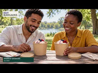 HOT BARGAINS 26oz Brown Soup Cups with Air-Vented Paper Lids