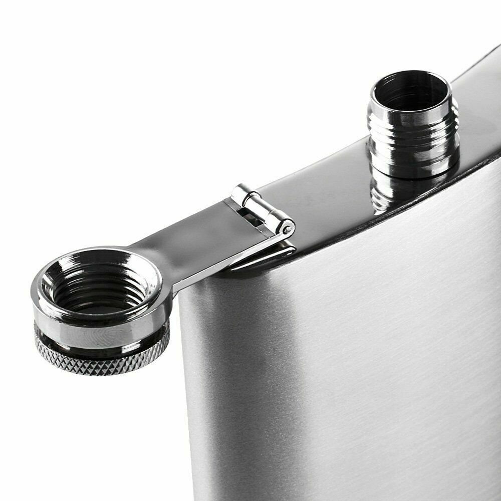 Stainless Steel Hip Flask – Leak-Proof Pocket Flask for Whisky & Spirits – Available in 1oz to 18oz Sizes