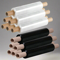 Extended core Pallet Wrap Heavy Duty Stretch Shrink Wrap Clear & Black Colour Pack of 10 / 20