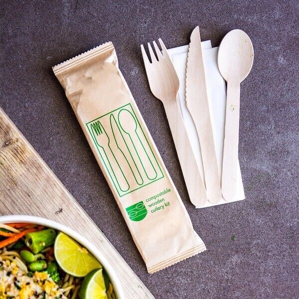 wooden cutlery set 